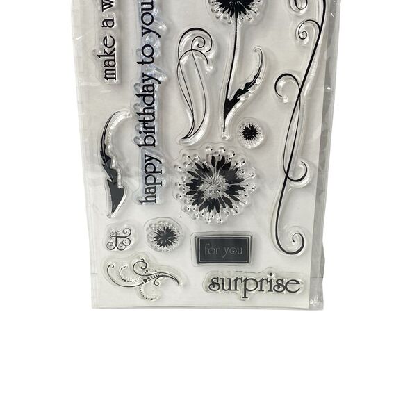 Heidi Grace Poly Clear Stamps Set of 16  Happy Birthday Party Cake & Ice Cream - Picture 3 of 4